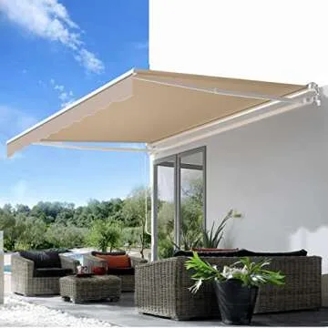 AECOJOY Retractable Awning for Patios and Cafes