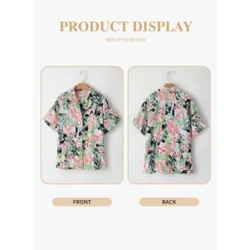 Eytino Womens Plus Size Hawaiian Shirt V Neck Floral Tropical Printed Tops Short Sleeve Open Front Button Up Shirts Summer Oversize Shirts White Printed 3X