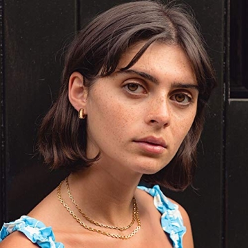 MEVECCO 18K Gold Huggie Hoop Earrings for Women