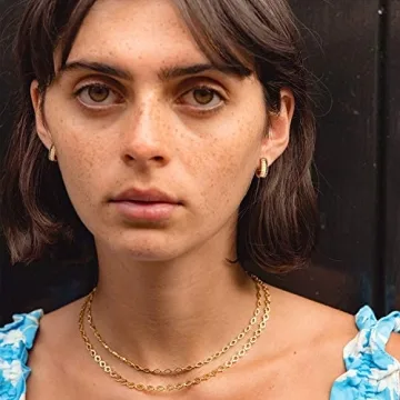 MEVECCO 18K Gold Huggie Hoop Earrings for Women