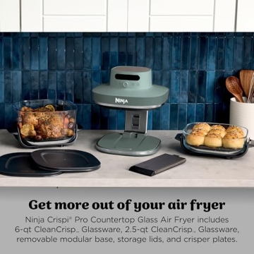 Ninja Crispi Pro 6-in-1 Glass Air Fryer - Versatile Family Cooking Solution