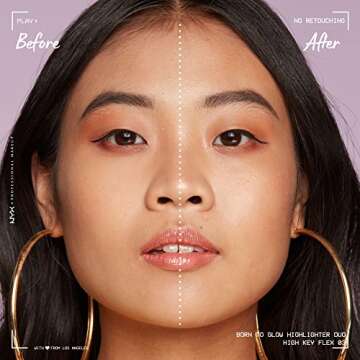 NYX PROFESSIONAL MAKEUP Born To Glow Icy Highlighter Duo - High Key Flex