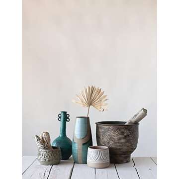 Chic Embossed Terracotta Planter for All Spaces