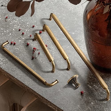 Goo-Ki Antique Brass Drawer Handles 6 Pack for DIY
