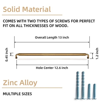 Goo-Ki Antique Brass Drawer Handles 6 Pack for DIY