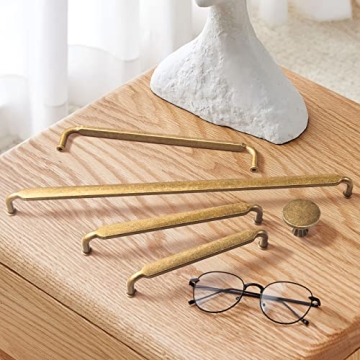 Goo-Ki Antique Brass Drawer Handles 6 Pack for DIY