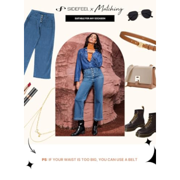 Stylish Sidefeel Women's Wide Leg Jeans in Comfortable Design