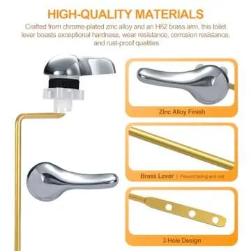 Hidnvefen Universal Toilet Flush Handle Replacement Kit