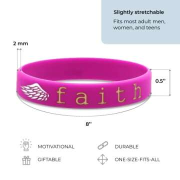 Inkstone Inspirational Quote Bracelets Dream Courage Strength Believe Faith Hope Silicone Rubber Wristbands