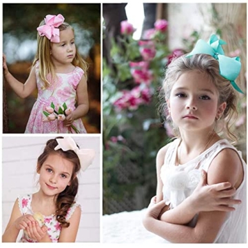 Orange Hair Bows for Girls, 6PCS Stylish Accessories