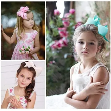 Orange Hair Bows for Girls, 6PCS Stylish Accessories