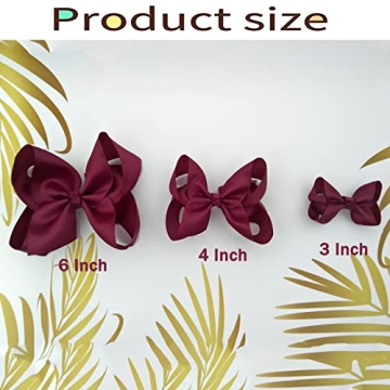 Orange Hair Bows for Girls, 6PCS Stylish Accessories
