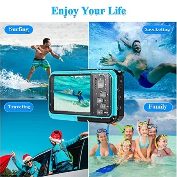 Waterproof Digital Camera 2.7K HD 48 MP for Snorkeling