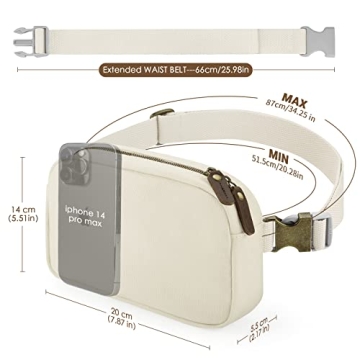 SMRITI Canvas Fanny Pack - Stylish Adjustable Crossbody Bag