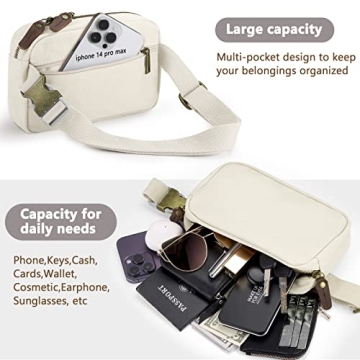 SMRITI Canvas Fanny Pack - Stylish Adjustable Crossbody Bag