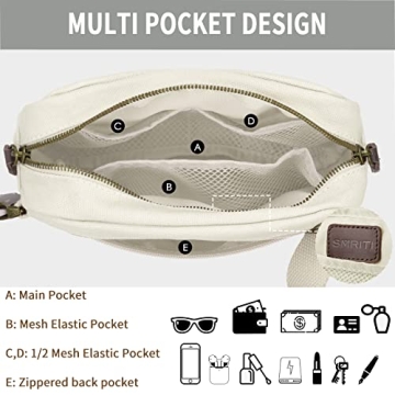 SMRITI Canvas Fanny Pack - Stylish Adjustable Crossbody Bag