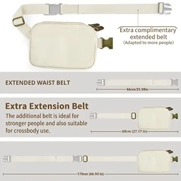 SMRITI Canvas Fanny Pack - Stylish Adjustable Crossbody Bag