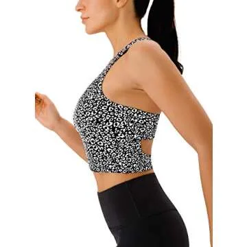 JOYSPELS Sports Bras for Women Extra Comfort Criss-Cross Back Padded Workout Tops for Women Medium Support