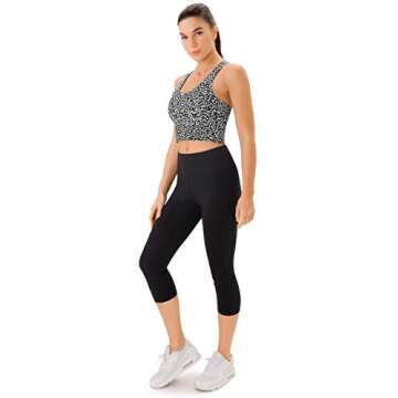 JOYSPELS Sports Bras for Women Extra Comfort Criss-Cross Back Padded Workout Tops for Women Medium Support