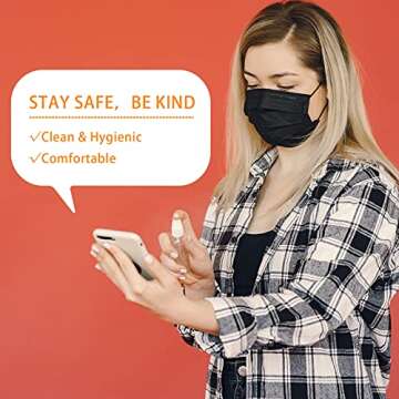 Black Disposable Mask For Women Men Disposable Masks 100pcs 3 Ply Teens Disposable Mask For Adults Use For Individual And Family Indoor Outdoor Home Office Travel