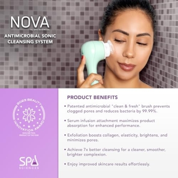 Spa Sciences NOVA Sonic Cleansing Brush for Radiant Skin