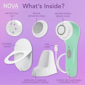 Spa Sciences NOVA Sonic Cleansing Brush for Radiant Skin