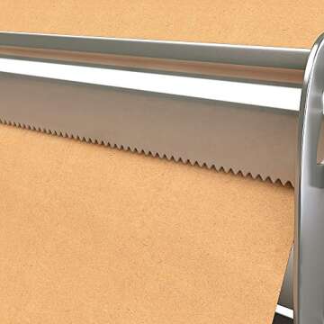 Bryco Goods 18” Paper Roll Dispenser and Cutter, Wall Mountable & Non-Slip Tabletop, Heavy-Duty Steel Frame – Kraft, Butcher, Freezer, Wrapping Paper Holder – for Home, Office, Craft Projects