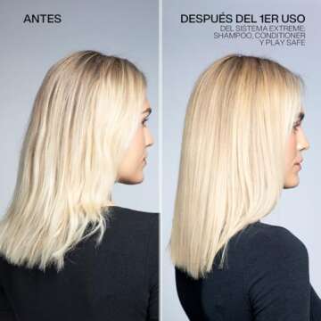 Redken Extreme Play Safe Heat Protectant Spray & Leave In Conditioner| For All Hair Types | Helps Reduce The Appearance of Split Ends | With Tourmaline | 6.8 Fl Oz