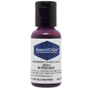 Americolor Super Red Airbrush Food Color for Vibrant Baking Creations