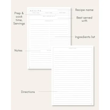 DIY Lamare Blank Recipe Book for Personalized Cooking