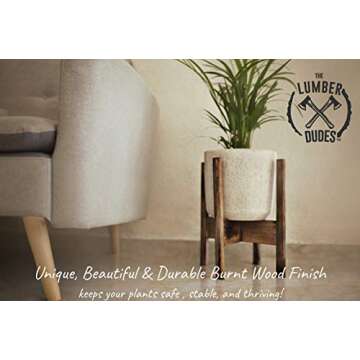 Stylish 12'' Mid Century Plant Stands - Set of 2