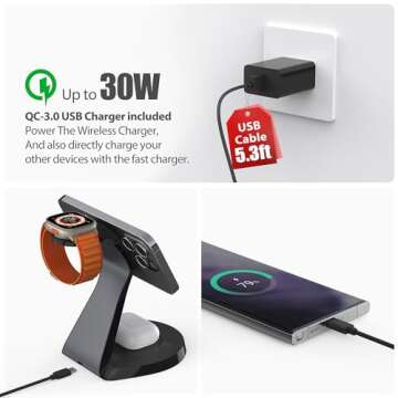 3 in 1 Magnetic Wireless Charging Station for Apple Devices