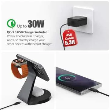 3 in 1 Magnetic Wireless Charging Station for Apple Devices