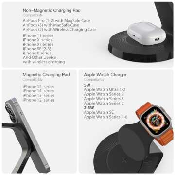 3 in 1 Magnetic Wireless Charging Station for Apple Devices