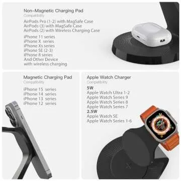 3 in 1 Magnetic Wireless Charging Station for Apple Devices