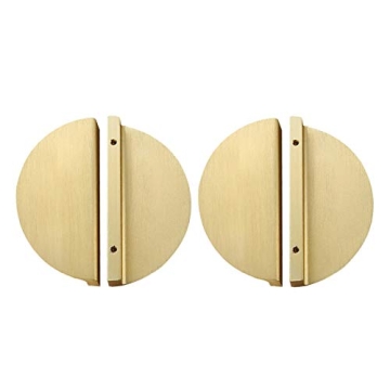 EMVANV Brass Gold Half Circle Moon Drawer Pull Handles