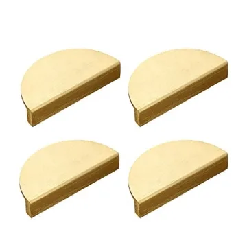 EMVANV Brass Gold Half Circle Moon Drawer Pull Handles
