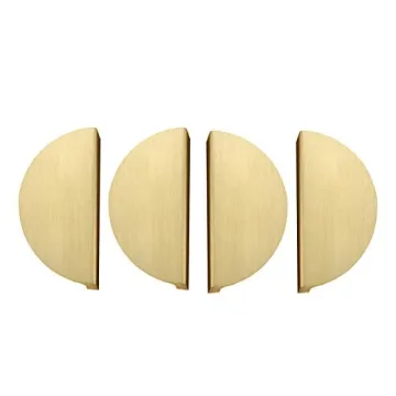 EMVANV Brass Gold Half Circle Moon Drawer Pull Handles