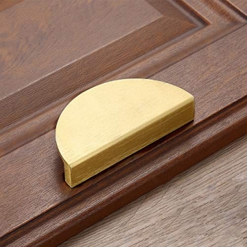 EMVANV Brass Gold Half Circle Moon Drawer Pull Handles