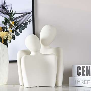 BUTILIVEEN Couple Sculptures - Elegant Ceramic Home Decor