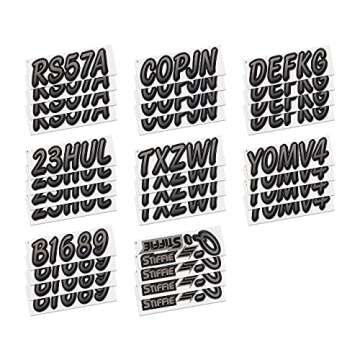 STIFFIE Charcoal/Black Boat & PWC Decals - Durable Stickers