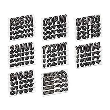 STIFFIE Charcoal/Black Boat & PWC Decals - Durable Stickers
