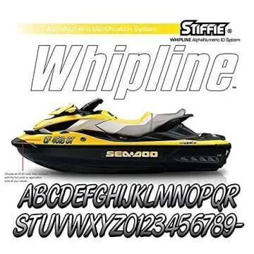 STIFFIE Charcoal/Black Boat & PWC Decals - Durable Stickers