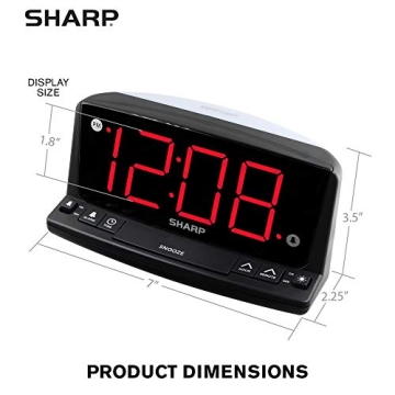 Sharp LED Alarm Clock Easy Read Numbers for Everyone