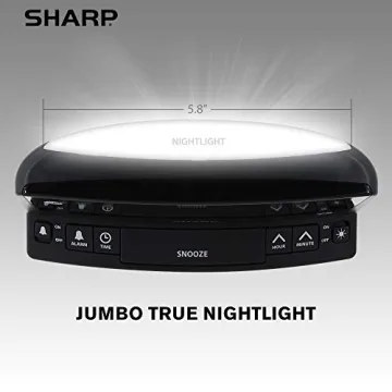 Sharp LED Alarm Clock Easy Read Numbers for Everyone