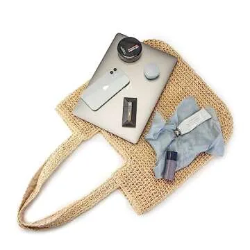 Vipost Straw Beach Tote - Stylish Summer Woven Bag