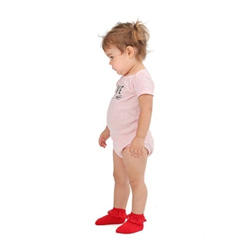 EPEIUS Baby-Girls Eyelet Frilly Lace Socks in 5 Pairs