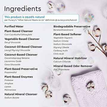 Puracy Baby Laundry Detergent Liquid - Baby All Detergent Liquid - Non Toxic Laundry Detergent - Liquid Laundry Detergent, Hypoallergenic, Concentrated, Plant Based Detergent Free and Clear, 64 Fl Oz