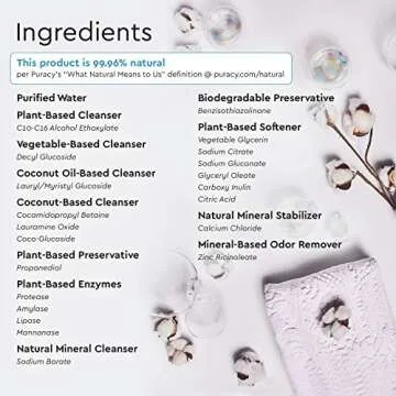 Puracy Baby Laundry Detergent Liquid - Baby All Detergent Liquid - Non Toxic Laundry Detergent - Liquid Laundry Detergent, Hypoallergenic, Concentrated, Plant Based Detergent Free and Clear, 64 Fl Oz