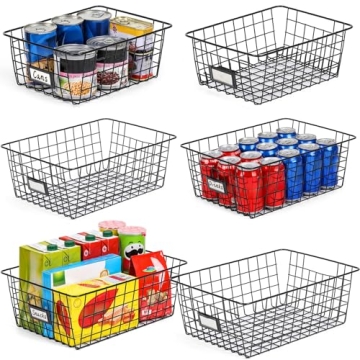 Sturdy Multi-Size Wire Storage Baskets for Home Organization